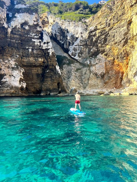 Cala Tango: Marine Reserve Cave & Snorkel Paddle Board Tour - The Thrill of Cliff Jumping