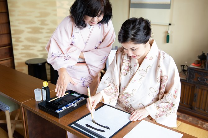 Calligraphy Experience With Simple Kimono in Okinawa - End Point of the Activity