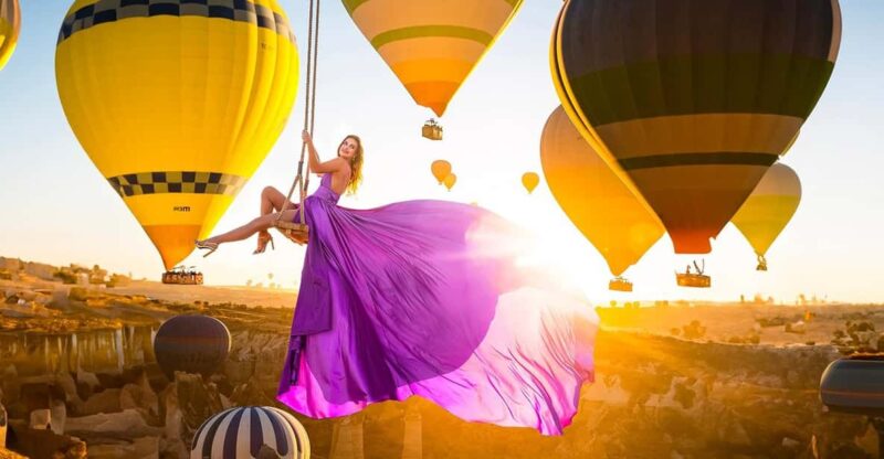 Cappadocia: Taking Photo With Swing at Hot Air Balloon View - Professional Photography Services