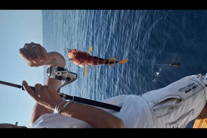 Captain Manolis Fishing With Barbecue on the Boat- Free Pick up - Barbecue Menu on Board
