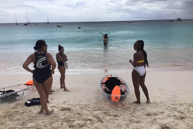 Carlisle Bay Clear Kayak Shipwreck Tour - Enjoying Rum Punch on the Beach