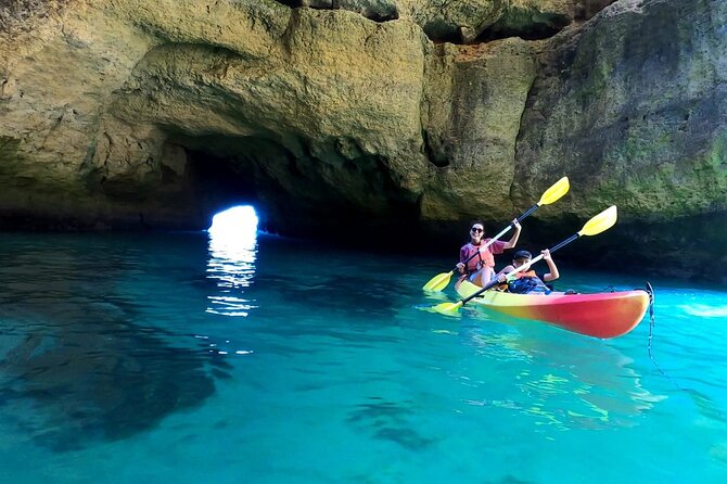 Catamaran Private Tour - Benagil & Marinha Beach - (28 PAX) - Kayaking at Marinha Beach
