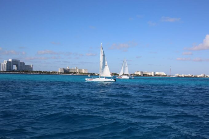 Catamaran to Isla Mujeres Tour - Snorkeling at El Farito Reef