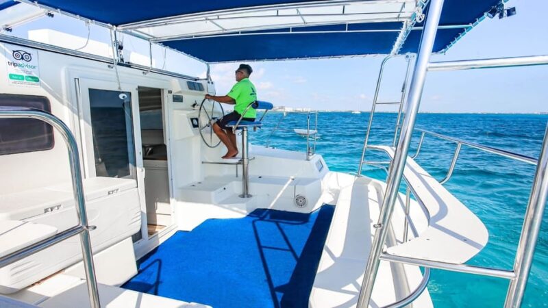 Catamaran Tour to Isla Mujeres From Cancun All Inclusive - Luxury Catamaran Details