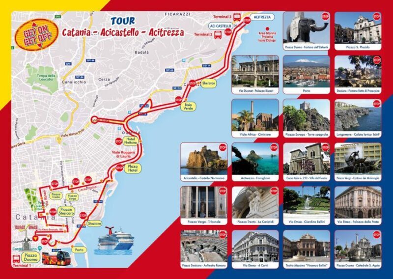 Catania: Hop-On Hop-Off Bus Tour to Acicastello & Acitrezza - Highlights of the Route