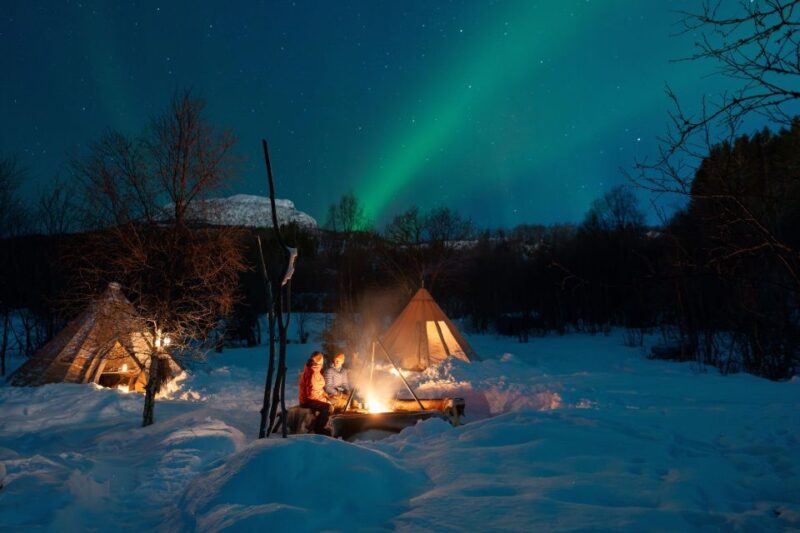 Chasing the Dancing Aurora in Our Winter Camp in Harstad - Aurora Borealis Viewing