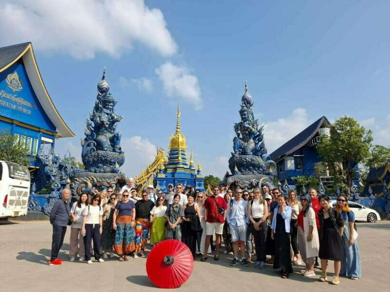 Chiang Mai: Chiang Rai Temples Day Trip with Hot Springs - The Blue Temple: An Artistic Gem