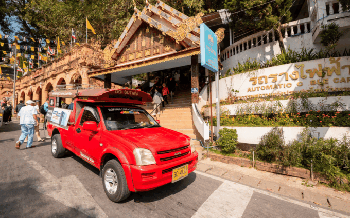 Chiang Mai: Doi Suthep Temple and Waterfall by Songtaew Trio - Visiting Wat Prathat Doi Suthep