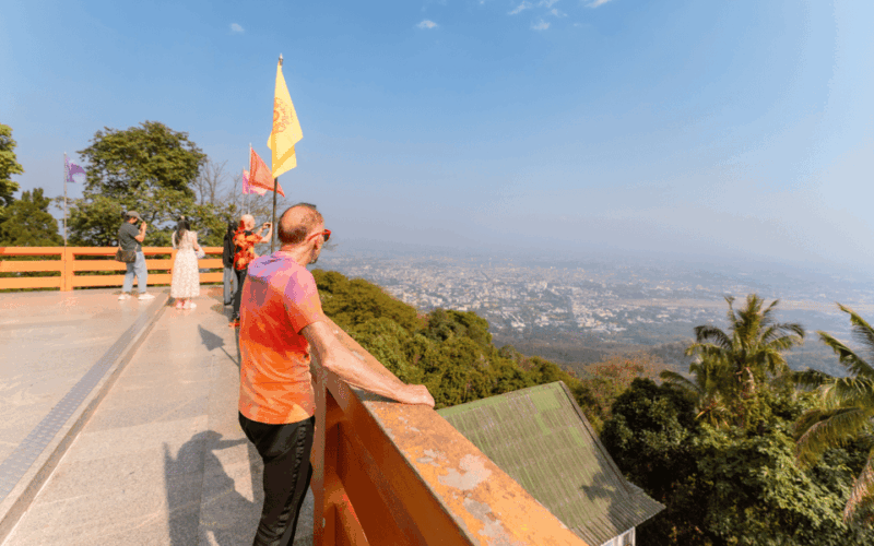 Chiang Mai: Doi Suthep Temple and Waterfall by Songtaew Trio - Panoramic Views of Chiang Mai