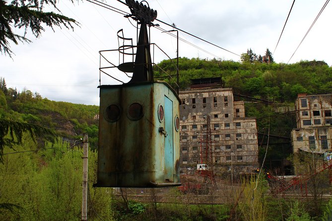 Chiatura. Soviet Past in the Present. + Katskhi Pillar - Iconic Cable Cars and Factories