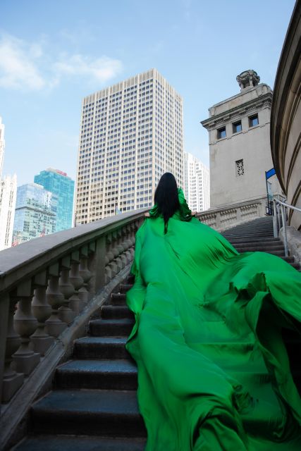 Chicago: Luxury Private Flying Dress Photoshoot 2 Locations - Experience Highlights