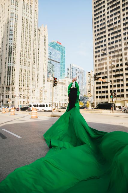 Chicago: Luxury Private Flying Dress Photoshoot 2 Locations - Dress Selection and Styling