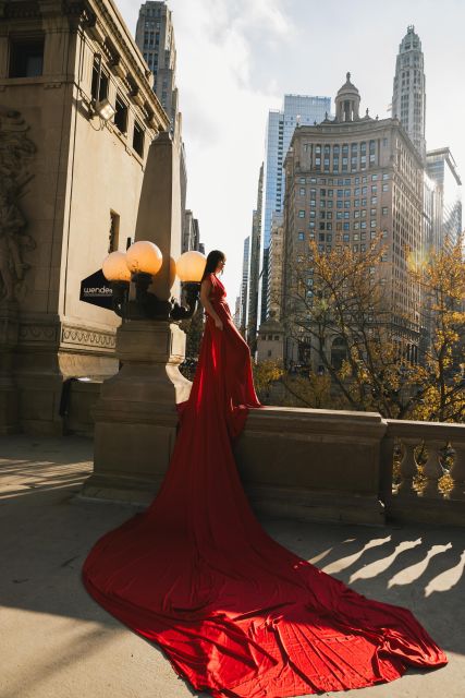 Chicago: Luxury Private Flying Dress Photoshoot 2 Locations - Sharing Your Memories