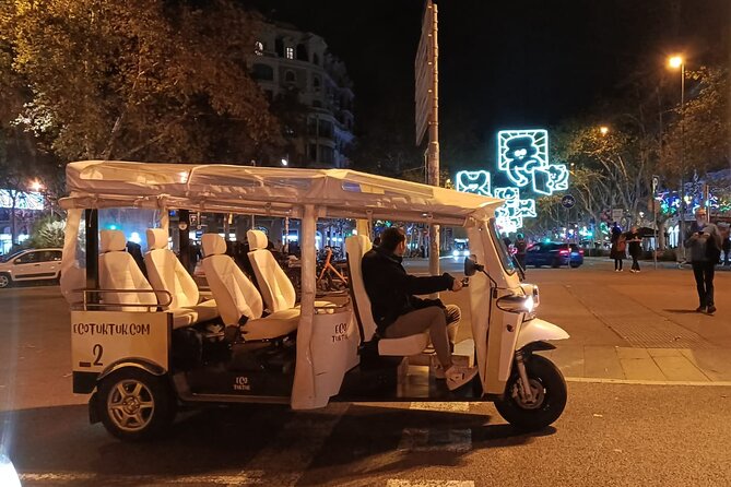 Christmas Lights Tour of Barcelona in Private Eco Tuk Tuk - Tour Details and Meeting Information