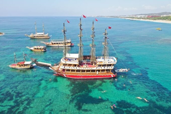 City of Side: Dolphin Island Boat Tour With BBQ & Foam Party - Manavgat Bosphorus Adventure