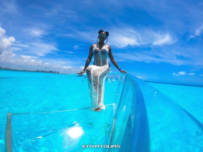 CLEAR BOAT in CANCUN 1.5 Hours Adventure Great for Pictures! - Lagoon and Landmarks