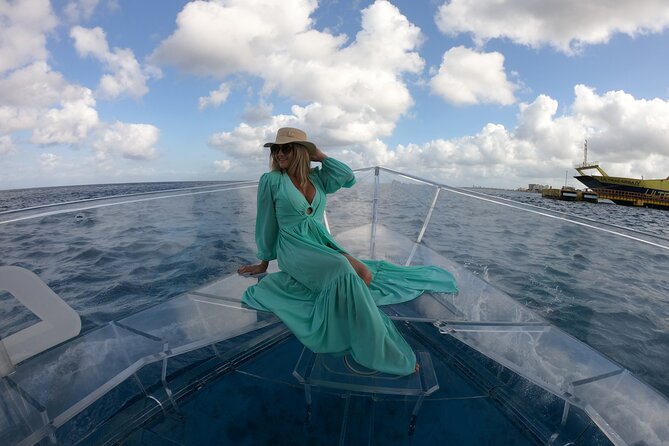 Clear Boat & Snorkel Cozumel Tour With Drinks - Unique Boat and Marine Viewing