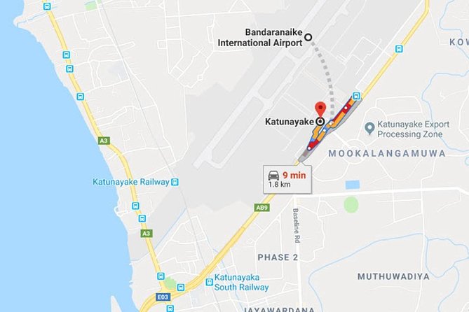 Colombo Airport (CMB) to Katunayake City Private Transfer - Pickup and Drop-off Information
