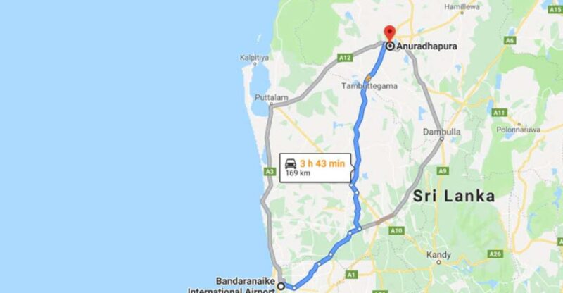 Colombo: CMB Airport to Anuradhapura City Private Transfer - Booking Information