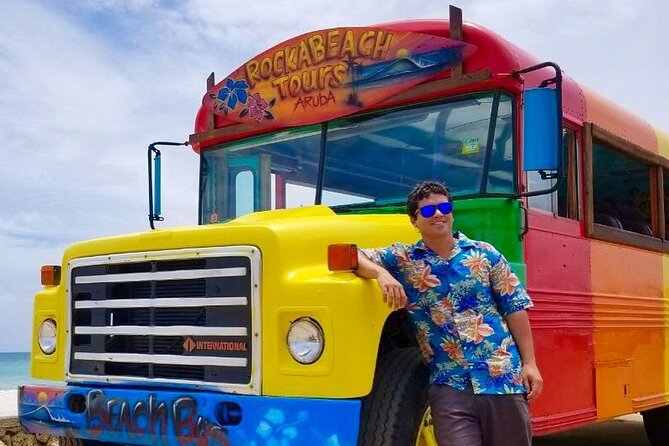 Colorful Beach Bus Sightseeing Tour of Aruba - Sightseeing Highlights