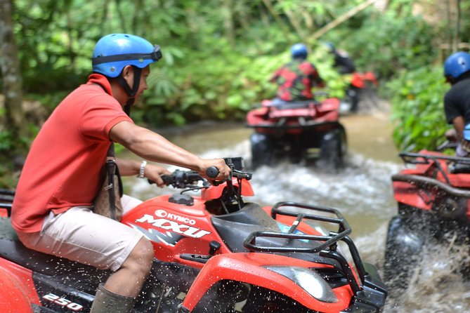 Combination ATV QUAD Bike Ride & Jungle Swing With Complimentary Lunch - Plunging Into the Waterfall