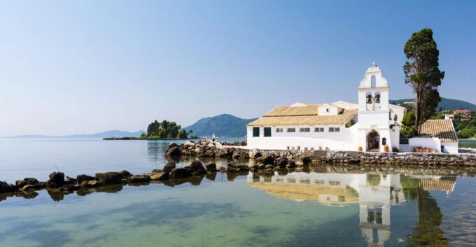 Corfu: Bus Trip to Pontikonisi, Mon Repos Achilleion & Swim - Benitses Village and Atmosphere