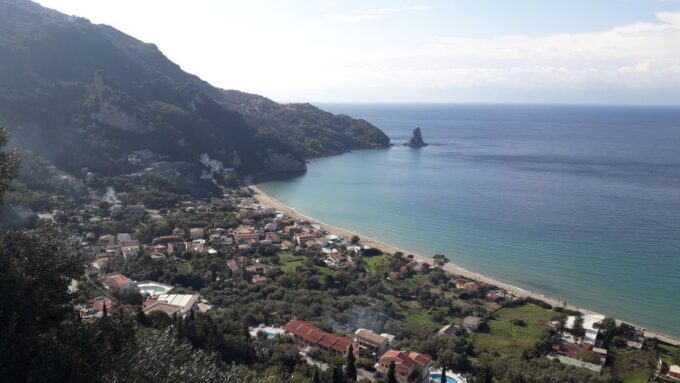 Corfu: Pelekas - Sinarades Villages Private Tour - Visiting Kaisers Throne