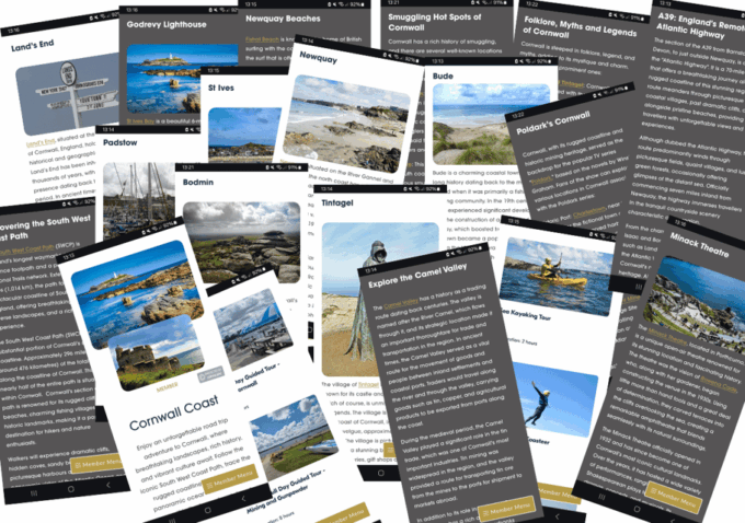 Cornwall Coast: : Online Travel Guide & Maps - Accommodation and Facilities
