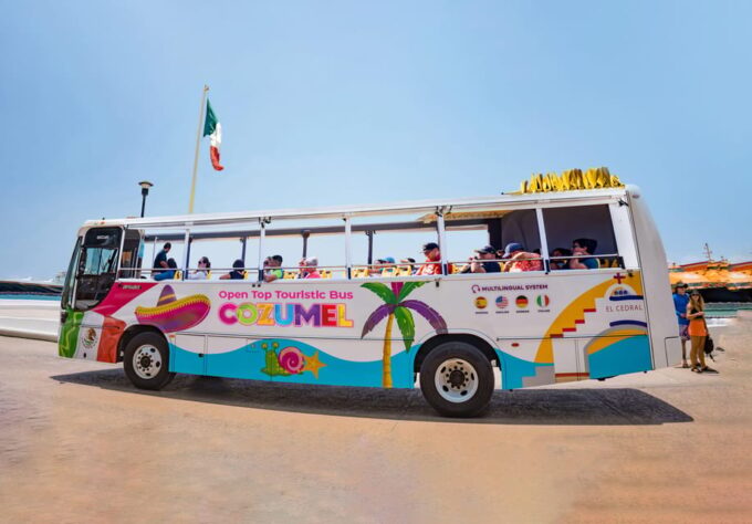 Cozumel: Caribbean Style Hop on Hop off & Beach Break - Monument of Two Cultures