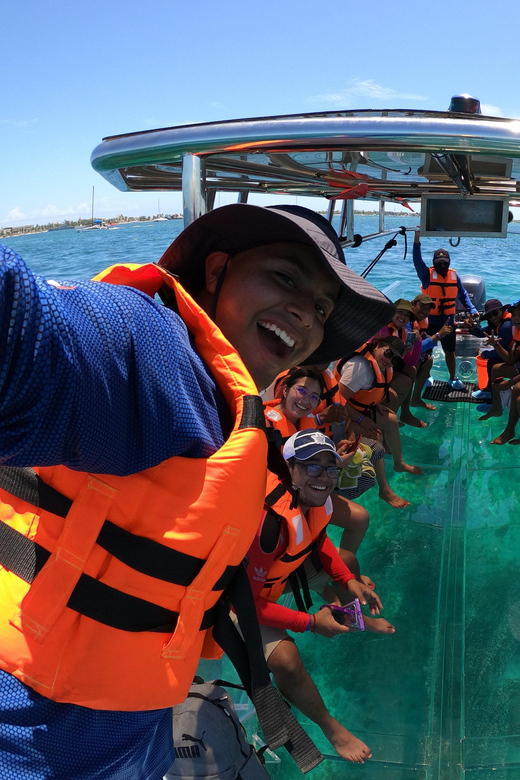 Cozumel: Clear Boat and Mexican Wrestling Lucha Libre Combo - Transparent Windows, Vibrant Marine Life