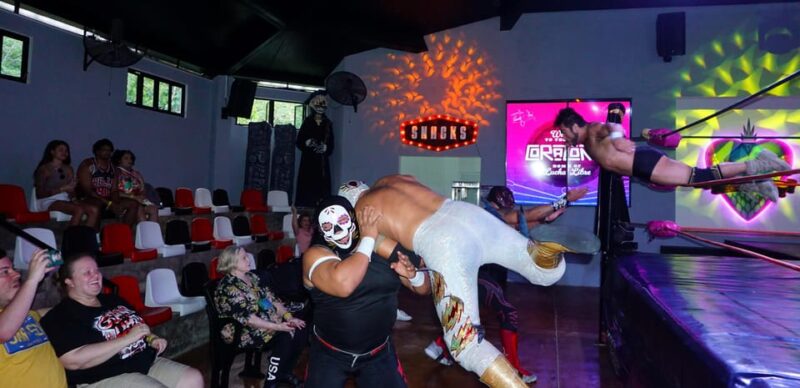 Cozumel: Clear Boat and Mexican Wrestling Lucha Libre Combo - Authentic Lucha Libre Experience