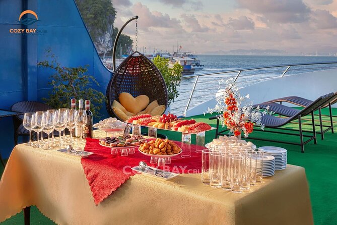 Cozy Bay Halong 5-Star Day Cruise, Buffet, Cave, Kayak, Swimming - Sunset Party Experiences