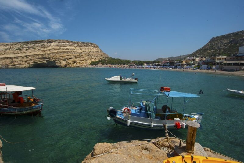 Crete: Matala Beach and Hippie Caves, Red Beach - Bus Transfer and Duration
