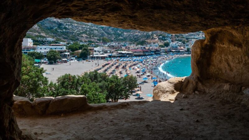 Crete: Matala Hippie Caves - Matala Beach and Caves