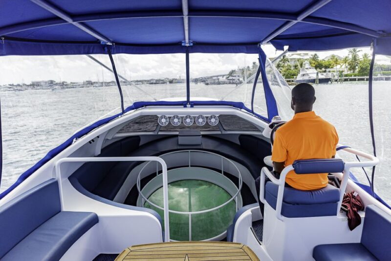 Cruise Ship Travellers Bahamas via Boat Semi-sub Glassbottom - Underwater Viewing Experience
