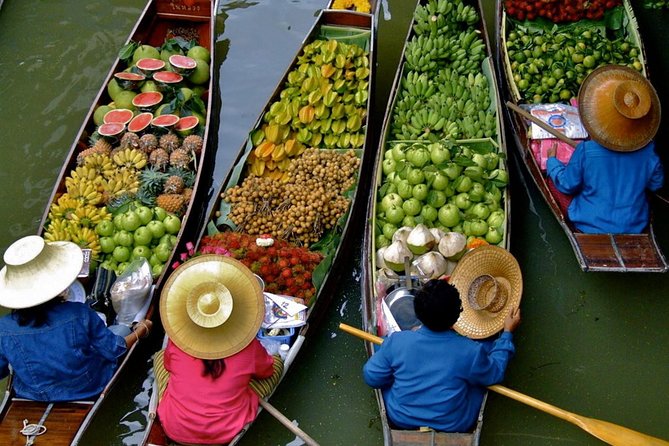 Damnern Saduak Floating Market, Grand Palace, Wat Phra Keo & Wat Pho - Scenic Drives and Stops