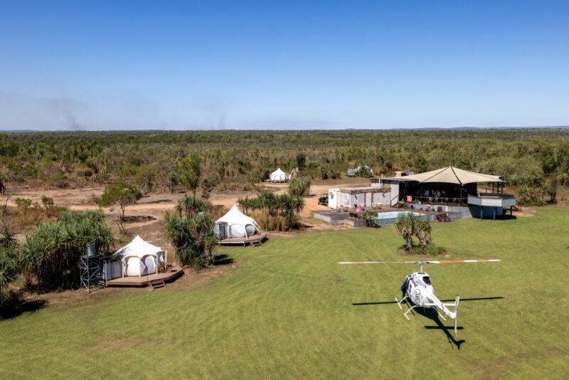 Darwin: Airboat Ride, Helicopter Flight, and Overnight Camp - Gourmet Cheeseboard River Cruise