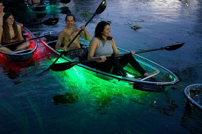 Date Night LED Glow Clear Kayak or Clear Paddleboard & Champagne - Pricing and Reservations