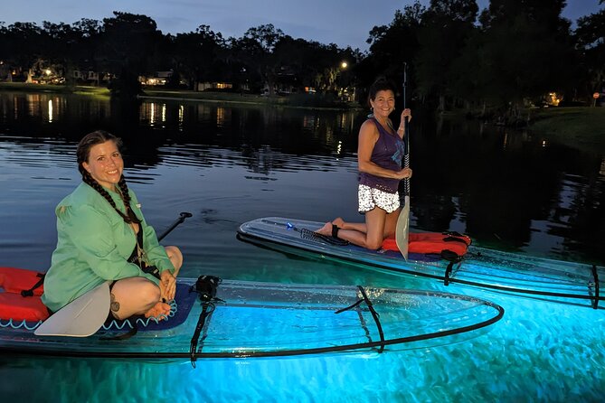 Date Night LED Glow Clear Kayak or Clear Paddleboard & Champagne - Tour Duration and Difficulty