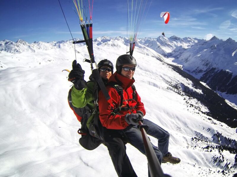 Davos: Tandem Paragliding Flight - Taking the Cable Car to the Summit