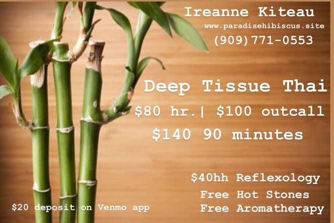 Deep Tissue Thai Massage - Meeting and Location
