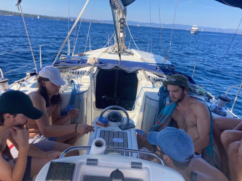 Departure From Hyères at Sea: Sunset by Sailboat - Key Points