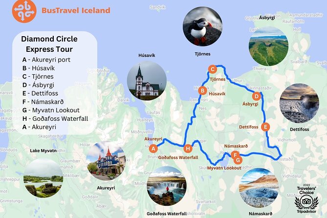 Diamond Circle Myvatn Waterfalls, and Husavik From Akureyri Tour - Meeting and Confirmation