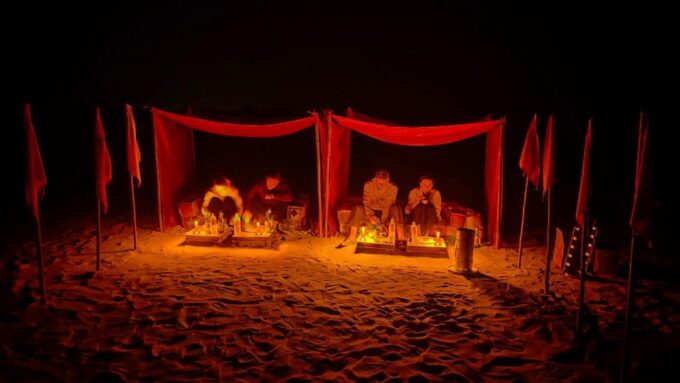 DiNnER iN HeVeN /aT Golden Desert of Jaisalmer - Campfire and Starlit Overnight Stay