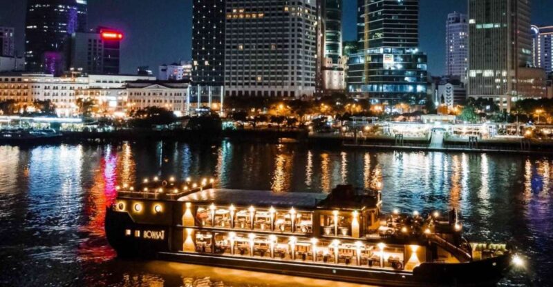 Dinner on Cruise Saigon River by Night With Buffet - Key Points