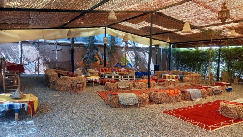 Dinner Under the Sky With Spectacl&Camel Ride Agafay Desert - Key Points