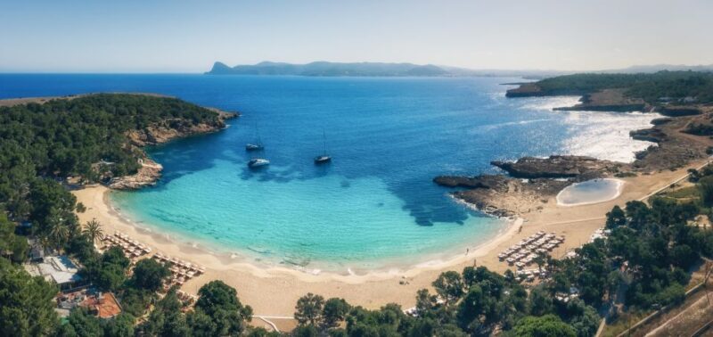 Discover the Ibiza Beaches on a Boat Without License 8H - South Route Destinations