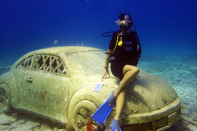 Diving in the Mexican Caribbean for Beginners | 2 Tanks 2 Dives | All Inclusive - Exploring the Cancun Underwater Museum