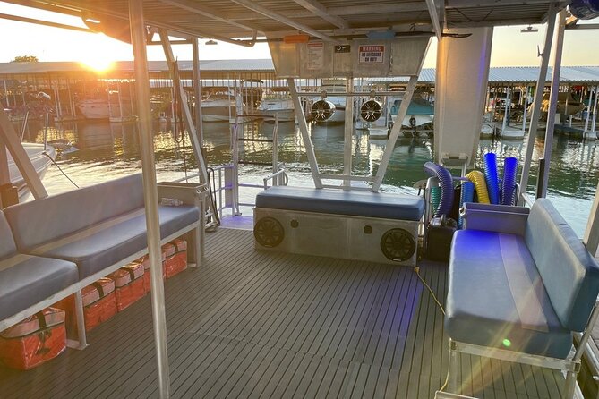 Double Decker Party Barge Pontoon Rental on Lake Travis - Meeting and Pickup