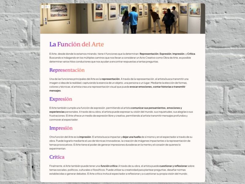 Drawing WorkShop: ARTISTIC LOOK AND VISUAL MEMORY. - Participant Information